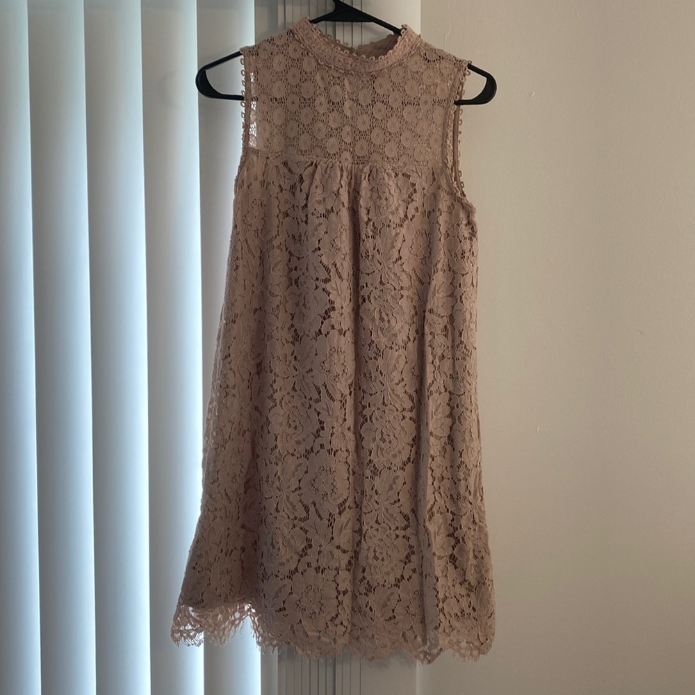 Nude Lace Dress. Size Small. Like New